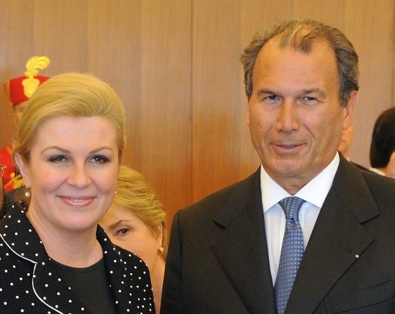 Photo: S.E. Madame Kolinda Grabar-Kitarović, Président de la République de Croatie, avec M. Jean Kerwat, Consul Honoraire de Croatie en Principauté de Monaco. Crédits: Office of the President of the Republic of Croatia / Filip Glas.