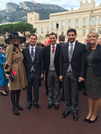 Photo (de gauche à droite) : Mme Lecourt, M. Anthony Stent-Torriani, Consul Honoraire du Monténégro, M. Marc Lecourt, Consul Général Honoraire de Slovénie et Vice-Président de l'A.C.H.M, M. Moustapha El-Solh, Consul Honoraire du Liban et Président de l'A.C.H.M, Mme Stent-Torriani. © D.R. Thierry Jouan / ACHM