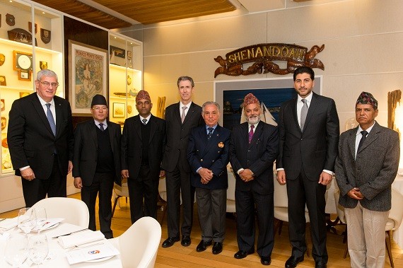 photo (de gauche à droite) : S.E M. Henri Fissore, Ambassadeur en Mission auprès du Ministre d'Etat, M. XX, M. YY, M. Gilles Tonelli, Conseiller de Gouvernement pour les Relations Extérieures et la Coopération, M. Alexander Moghadam, Consul Honoraire du Népal à Monaco, M. Bhim Prasad, Secrétaire Exécutif, M. Moustapha El-Solh, Consul Honoraire du Liban à Monaco et Président de l'A.C.H.M, M. ZZZ. © Philippe Fitte