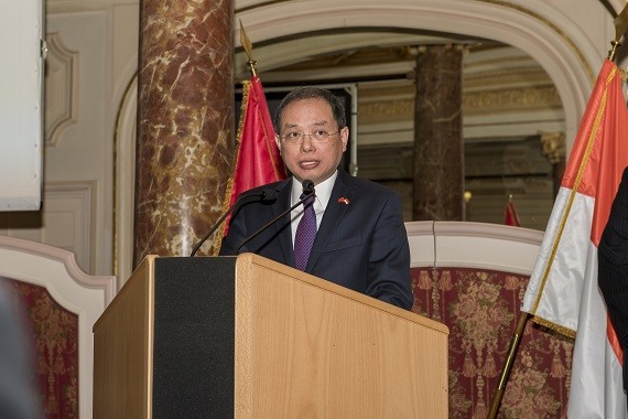 photo : S.E. M. Nguyen Ngoc Son, Ambassadeur du Vietnam accrédité à Monaco pendant son discours. © Philippe Fitte